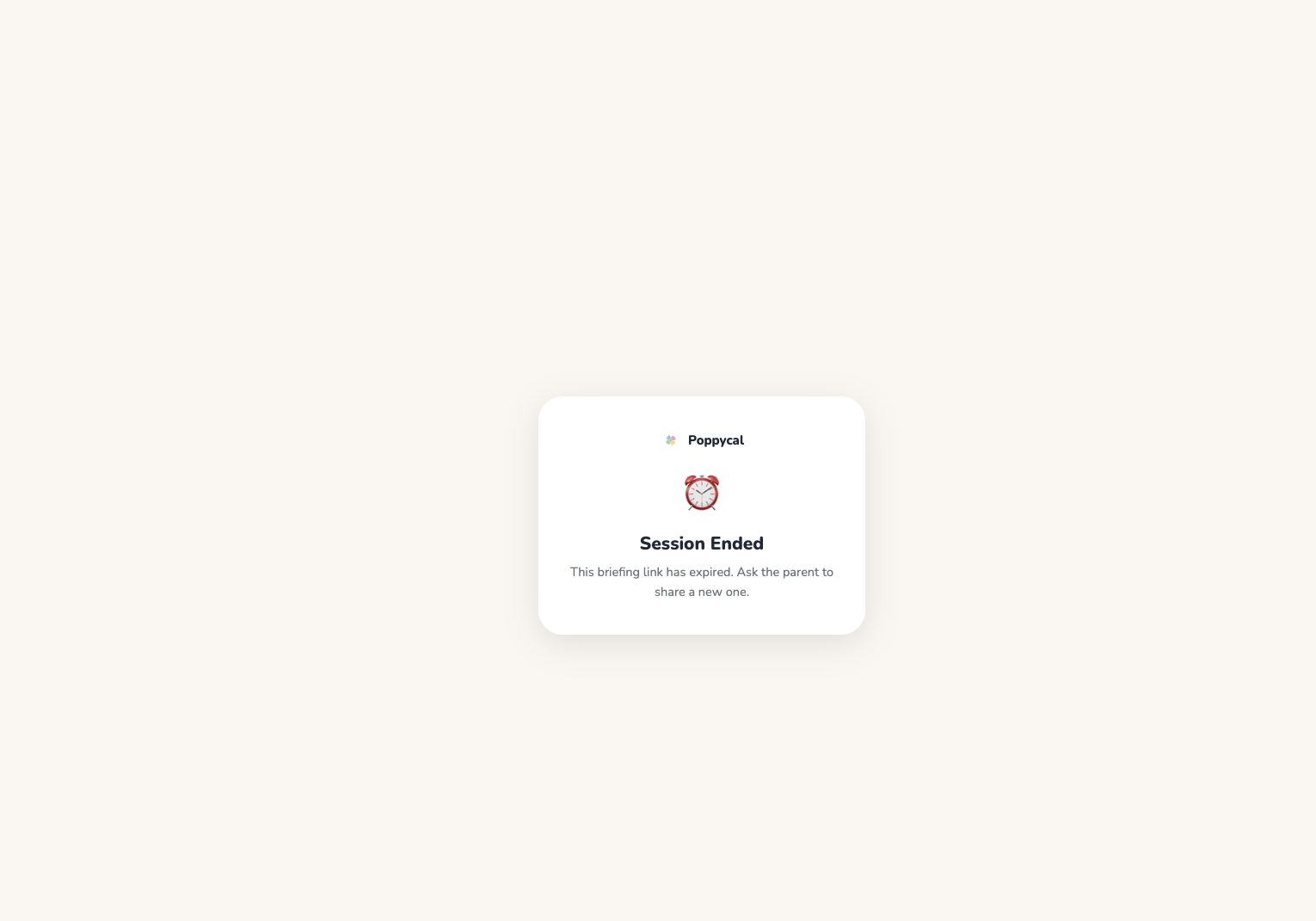 The shareable link with its active hours and automatic expiry shown.